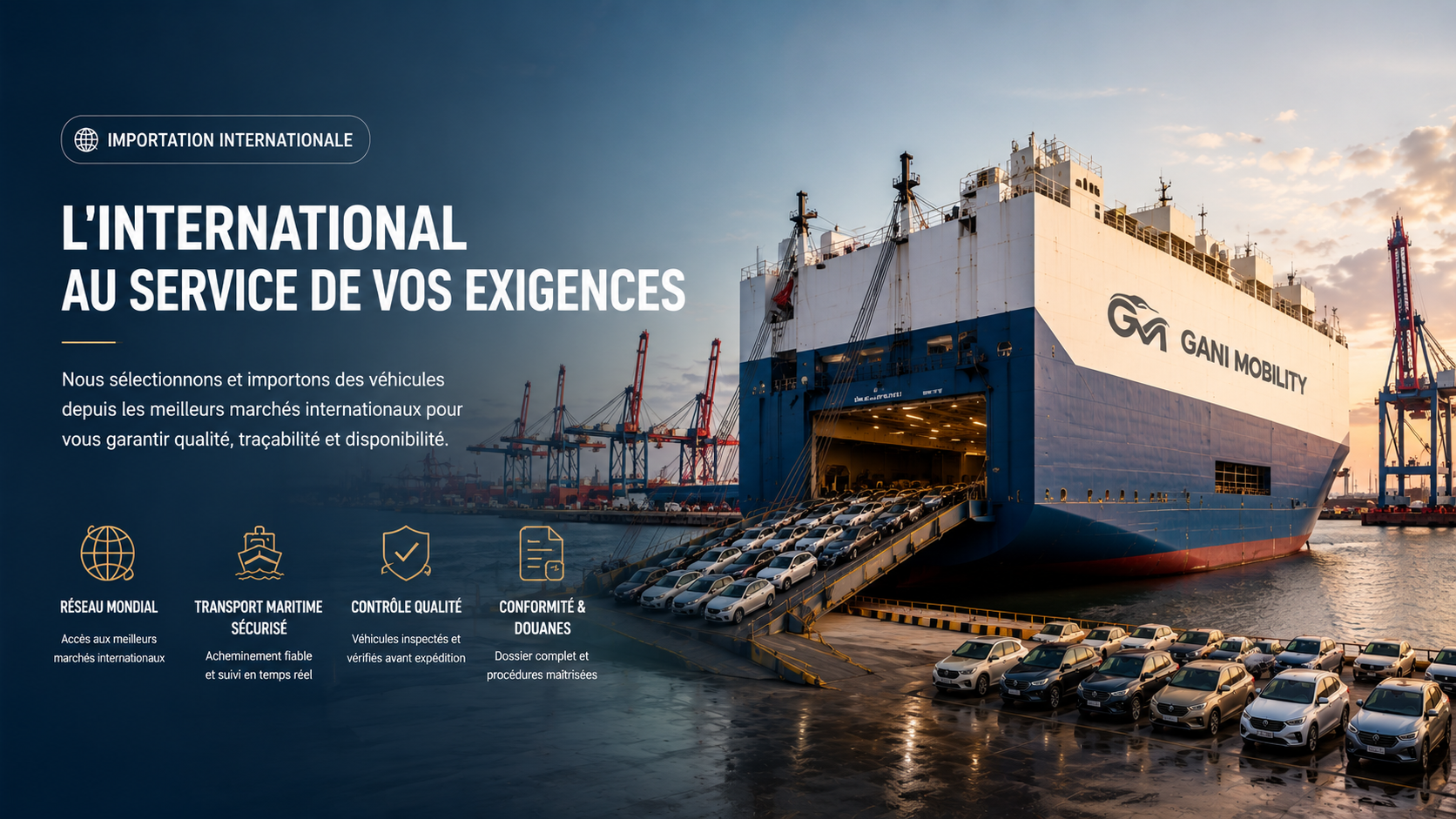 Importation internationale de véhicules — Gani Mobility